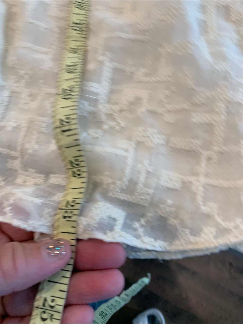Rebecca Taylor Cream Textured V-Neck Flowy silk blouse 4 - Picture 7 of 8